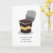 Funny Retro Pudding Teacher Grußkarte Karte (Gelbe Blume)