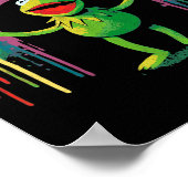 Funny Retro Rainbow Frog Connection The Lovers The Poster (Ecke)
