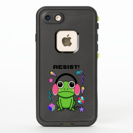 Funny Retro Resist Frog – Vintage 90s Rebellion Fr (Rückseite)