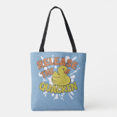 Funny Retro Rubber Duck Animal Puff Tasche (Rückseite)