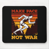 Funny Retro Runner Running Quote Gift - Make Pace  Mousepad (Vorne)