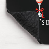 Funny Retro Santa's Little Helper Martini Merry Ch Mousepad (Ecke)