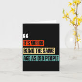 Funny Retro Sarcastic Quotes Design Over 40's Humo Karte (Gelbe Blume)