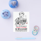 Funny Retro Save the Date Einladung Flyer (Einzeln)