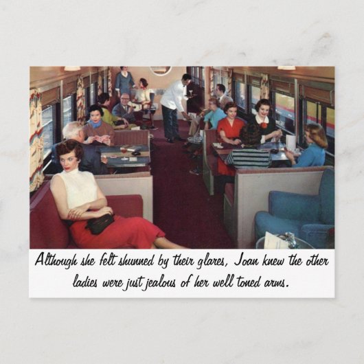 Funny Retro Scene Postkarte (Vorderseite)