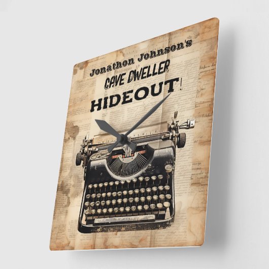 Funny Retro Schreibmaschine Wall Uhr (Winkel)