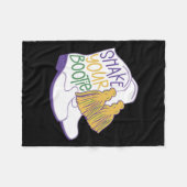 Funny Retro Schütteln Sie Ihren Bootie Mardi Gras Fleecedecke (Vorderseite (Horizontal))