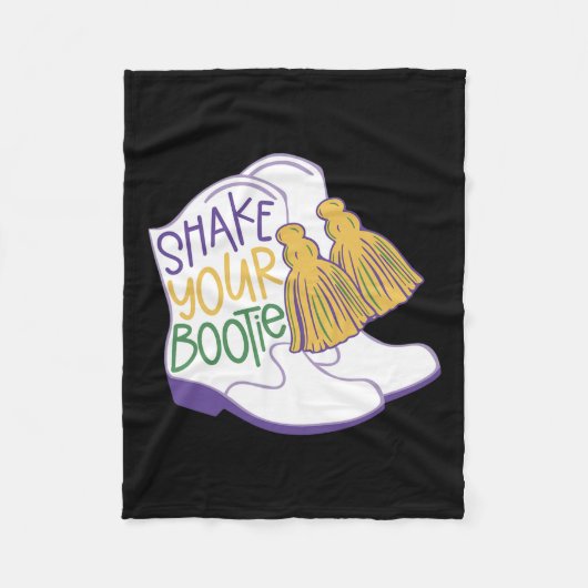 Funny Retro Schütteln Sie Ihren Bootie Mardi Gras Fleecedecke (Vorderseite)