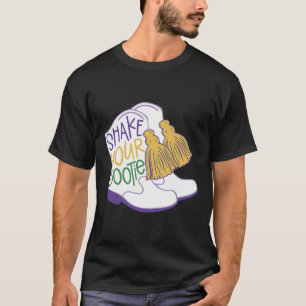 Funny Retro Schütteln Sie Ihren Bootie Mardi Gras T-Shirt