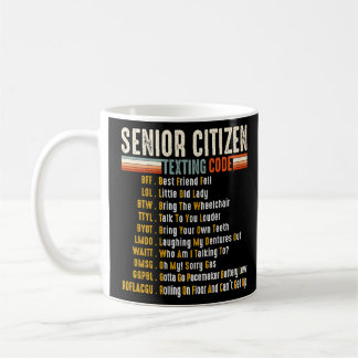 Funny Retro Senior Citizen S Sims Code 4 Elderl Kaffeetasse