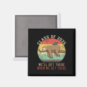 Funny Retro Senior CL of 2025 Sloth Cap Abschluss Magnet (Vorderseite/Rückseite)