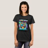 Funny Retro Simulation Theory Herzlich willkommen T-Shirt (Vorne ganz)