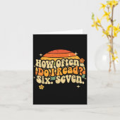 Funny Retro Six Seven 6 7 Meme Teacher Studnet Rea Karte (Gelbe Blume)