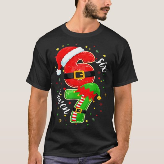 Funny Retro Six Seven Christmas 67 Xmas T-Shirt (Vorderseite)