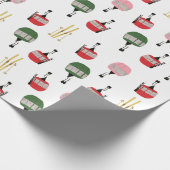Funny Retro Ski Lift Gondelbahn Winterskifahrer Geschenkpapier (Ecke)