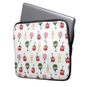 Funny Retro Ski Lift Gondelbahn Winterskifahrer Laptopschutzhülle (Vorderseite Links)