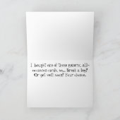 Funny Retro Ski Vacation Grußkarte Karte (Innenseite)