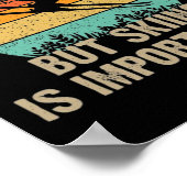 Funny Retro Skiing Is Importanter Snow Downhill Sk Poster (Ecke)