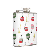 Funny Retro Skilift Alp Ski Winterskifahrer Flachmann (Rechts)