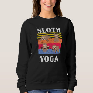 Funny Retro Sloth Yoga für Männer Süße Tier Sweatshirt