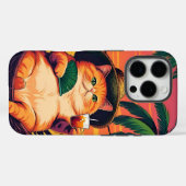 Funny Retro Sommerkatzenurlaub Case-Mate iPhone Hülle (Rückseite (Horizontal))