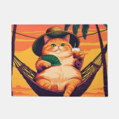 Funny Retro Sommerkatzenurlaub Fußmatte (Vorderseite)