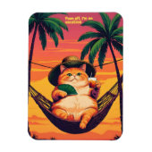 Funny Retro Sommerkatzenurlaub Magnet (Vertikal)