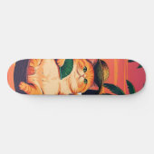 Funny Retro Sommerkatzenurlaub Skateboard (Horizontal)