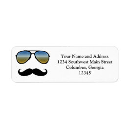 Funny Retro Sonnenbrille mit Mustache