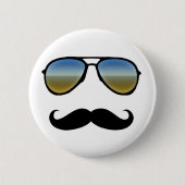 Funny Retro Sonnenbrille mit Mustache Button (Vorderseite)