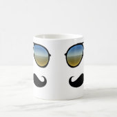 Funny Retro Sonnenbrille mit Mustache Kaffeetasse (Mittel)