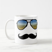 Funny Retro Sonnenbrille mit Mustache Kaffeetasse (Links)