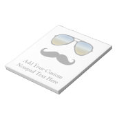 Funny Retro Sonnenbrille mit Mustache Notizblock (Rotiert)
