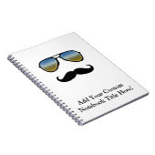 Funny Retro Sonnenbrille mit Mustache Notizblock (Rechte Seite)