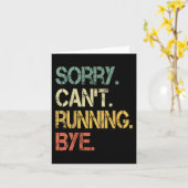 Funny Retro Sorry kann nicht laufen über Xc Track Karte (Gelbe Blume)