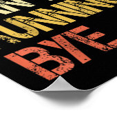 Funny Retro Sorry kann nicht laufen über Xc Track  Poster (Ecke)