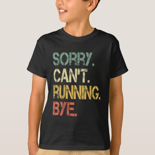 Funny Retro Sorry kann nicht laufen über Xc Track  T-Shirt (Vorderseite)