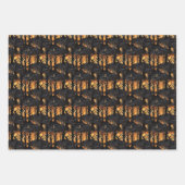 Funny Retro spookoky Halloween Spuk Wald Geschenkpapier Set (Vorderseite 2)