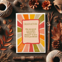 Funny Retro Stilvolle Abschluss Dinner Quote Card