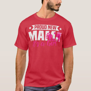 Funny Retro Stolz neue Mama Es ist ein Mädchen Gen T-Shirt