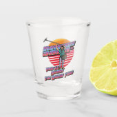 Funny Retro Style Boom Operator Schnapsglas (Vorderseite)