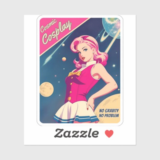 Funny Retro Style Japan Kawaii Cosplay Spaß Aufkleber (Blatt)