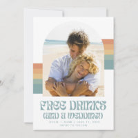 Funny Retro Sunset Beach Hochzeit