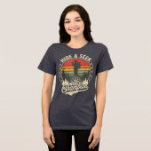 Funny Retro Sunset Forest Design Tri-Blend Shirt (Vorderseite voll)
