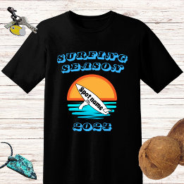 Funny Retro Surf Design "Surfsaison" und Spot T-Shirt