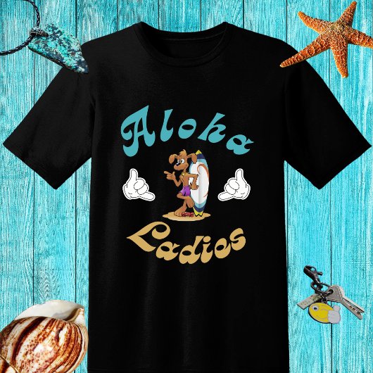 Funny Retro Surfdesign mit Hund - Aloha T-Shirt