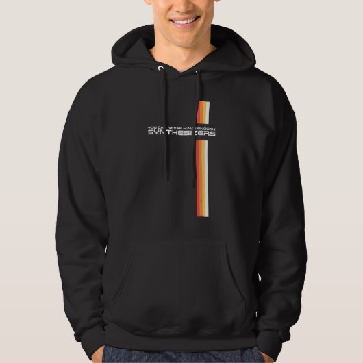 Funny Retro Synthesizer Synth Keyboard Collector m Hoodie (Vorderseite)