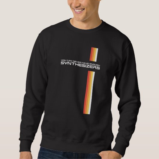 Funny Retro Synthesizer Synth Keyboard Collector m Sweatshirt (Vorderseite)