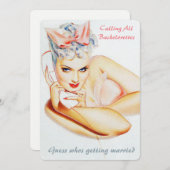 Funny Retro Telefon Anruf Hochzeitsklatsch Einladung (Vorne/Hinten)