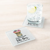 Funny Retro Tiki Bar Party Glasuntersetzer (Schrägansicht)